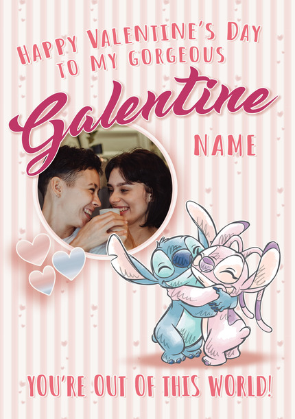 Disney Stitch Galentine Valentines Card