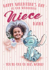 Disney Stitch Niece Valentines Card