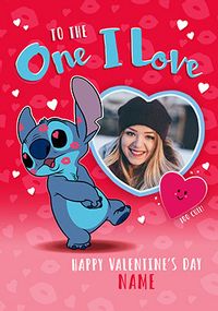 Tap to view Stitch One I Love Valentine's Day Photo Card