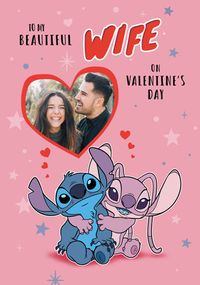 Tap to view Stitch & Angel Beautiful Wife Valentine's Day Photo Card