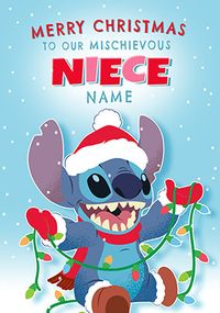 Tap to view Stitch Niece Christmas Card