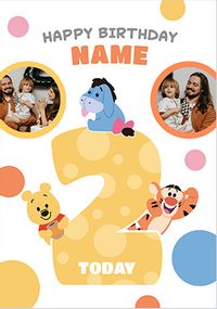 Tap to view Winnie The Pooh Age 2 Multi Photo Birthday Card