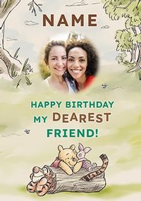 Tap to view Winnie The Pooh Dearest Friend Birthday Photo Card