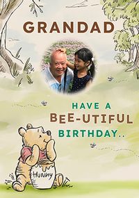 Tap to view Winnie The Pooh Grandad Birthday Photo Card
