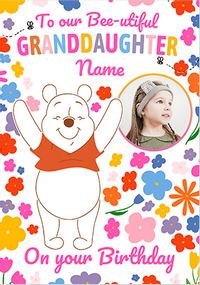Tap to view Winnie The Pooh Granddaughter Birthday Photo Card