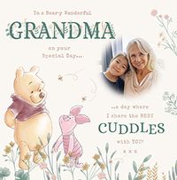 Tap to view Winnie The Pooh Grandma Square Birthday Photo Card