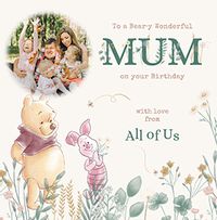 Tap to view Winnie The Pooh Mum Square Birthday Photo Card