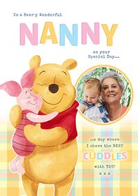 Tap to view Winnie The Pooh Best Cuddles Nanny Birthday Photo Card