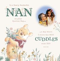 Tap to view Winnie The Pooh Nan Square Birthday Photo Card