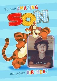Tap to view Winnie The Pooh Son Birthday Photo Card