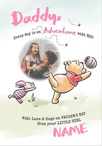 Tap to view Winnie The Pooh - From Your Little Girl Happy Father's Day Photo card