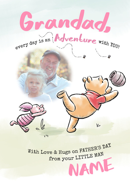 Winnie The Pooh - Grandad From Your Little Girl Father's Day Photo card