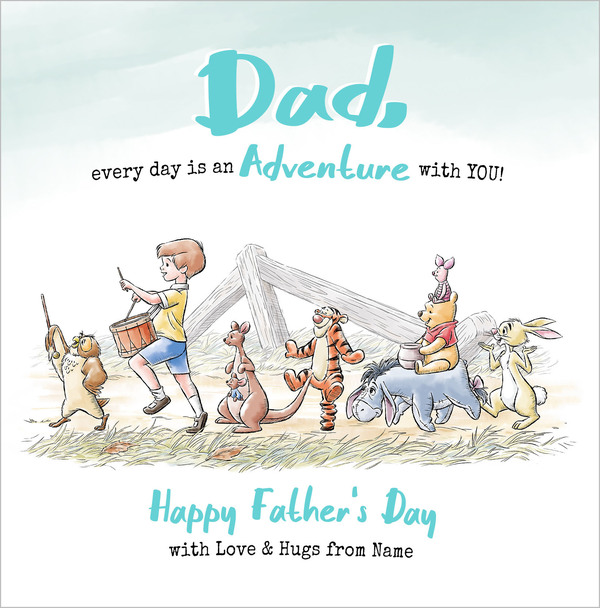 Winnie The Pooh - Dad Happy Father's Day card