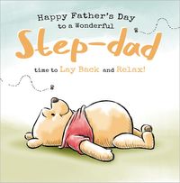 Tap to view Winnie The Pooh - Wonderful Step-Dad Happy Father's Day card