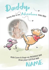 Tap to view Winnie The Pooh - From Your Little Man Happy Father's Day Photo card