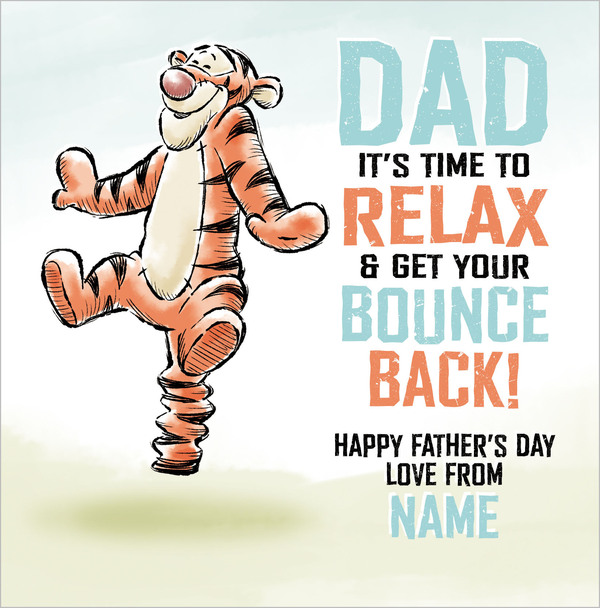 Winnie The Pooh - Tigger Happy Father's Day Card