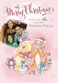 Tap to view Winnie The Pooh From The Whole Family Christmas Photo Card