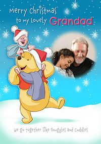 Tap to view Winnie The Poo Grandad Christmas Photo Card