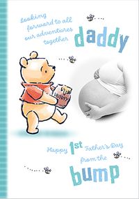 Tap to view Winnie The Pooh From The Bump Father's Day Photo Card