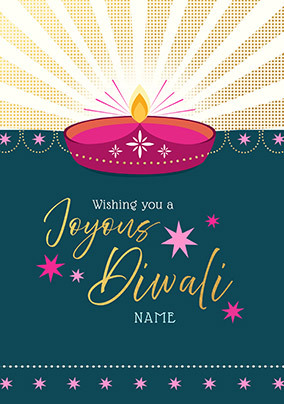Wishing You A Joyous Diwali Personalised Card