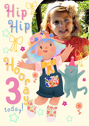 Dolly Daydream 3 today Photo Birthday Card