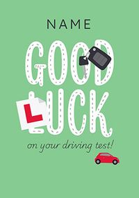 Tap to view Good Luck on your Driving Test Personalised Card