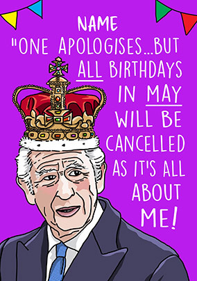 Personalised Royal Birthday Card
