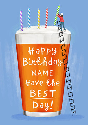 Pint Birthday Card
