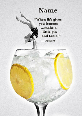 Life gives you Lemons Personalised Birthday Card