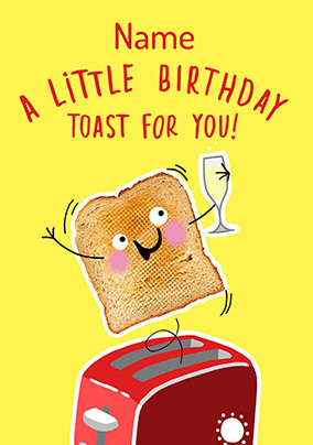 Birthday Toast Popping Up Card