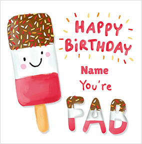 Ice Lolly Kids Birthday Card