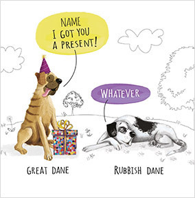 Great Dane Birthday Card