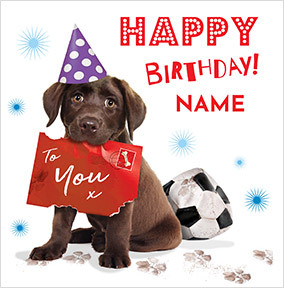 Puppy Happy Birthday Card
