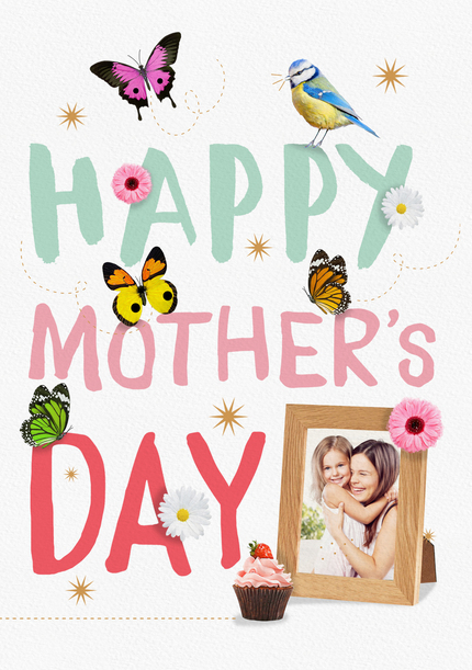 Happy Mother's Day Butterflies Photo Card