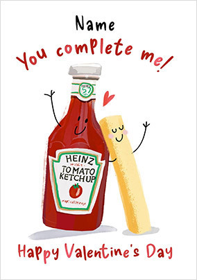 Complete Me Personalised Valentine's Day Card