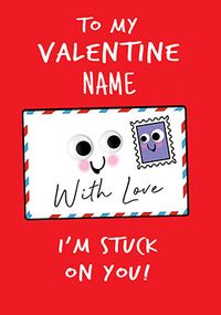 Tap to view Stuck on You Personalised Valentine's Day Card
