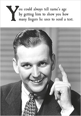 Telling Age Personalised Birthday Card