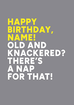 A Nap for That Personalised Birthday Card
