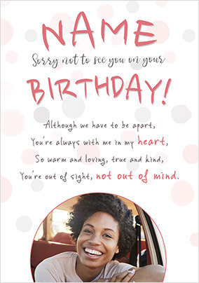 Across the Miles Photo Birthday Card