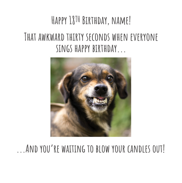 18th Birthday Blow out Candles Card