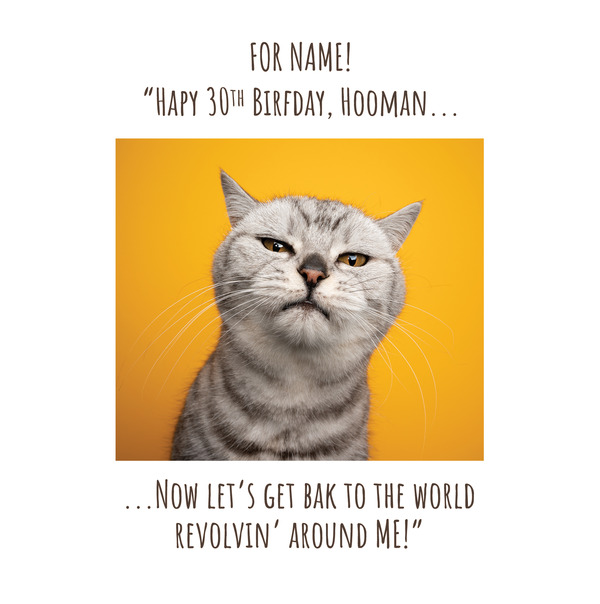 30th Birthday Hooman Card