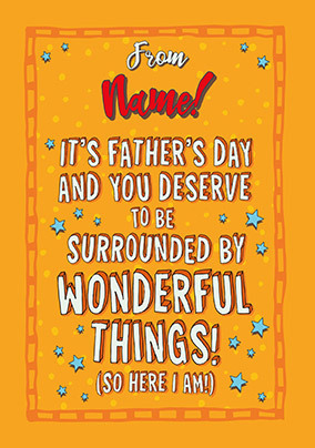 Father's Day Wonderful Things Personalised Card