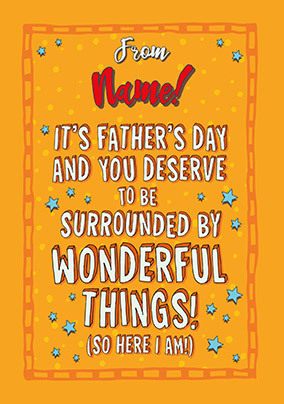 Father's Day Wonderful Things Personalised Card