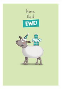 Thank Ewe Personalised Card