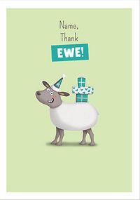 Tap to view Thank Ewe Personalised Card