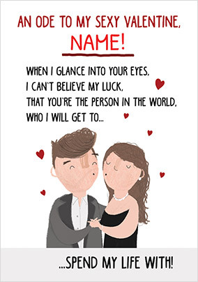 Spend My Life Personalised Valentine Card
