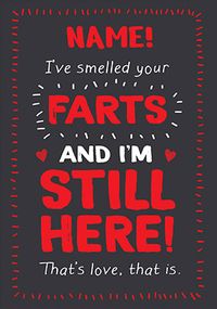 I've Smelled Your Farts Personalised Valentine's Day Card