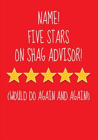 Tap to view Shag Advisor Personalised Valentine's Day Card