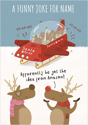 Santa Prime Funny Personalised Christmas Card