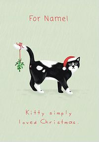 Tap to view Kitty Loved Christmas Personalised Card